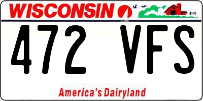 WI license plate 472VFS