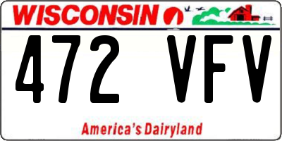 WI license plate 472VFV