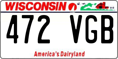 WI license plate 472VGB