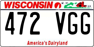 WI license plate 472VGG