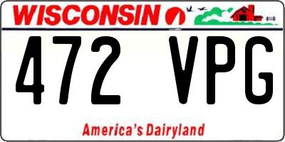 WI license plate 472VPG