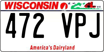 WI license plate 472VPJ