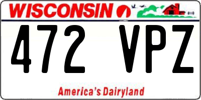 WI license plate 472VPZ