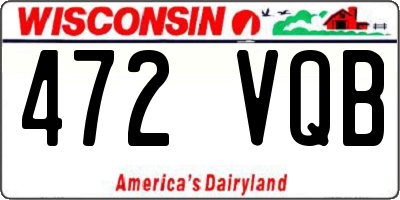 WI license plate 472VQB