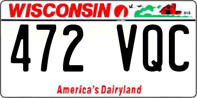 WI license plate 472VQC