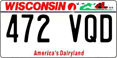 WI license plate 472VQD