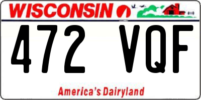 WI license plate 472VQF