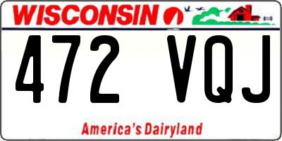 WI license plate 472VQJ