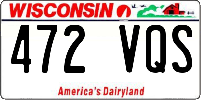 WI license plate 472VQS