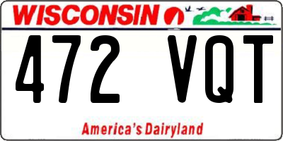WI license plate 472VQT