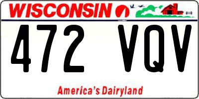 WI license plate 472VQV