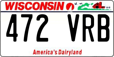 WI license plate 472VRB