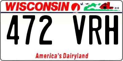 WI license plate 472VRH