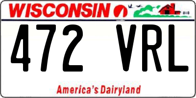 WI license plate 472VRL
