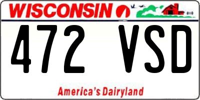 WI license plate 472VSD