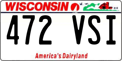 WI license plate 472VSI