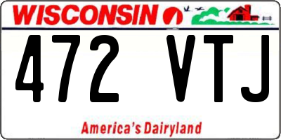 WI license plate 472VTJ