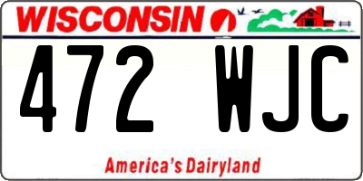 WI license plate 472WJC