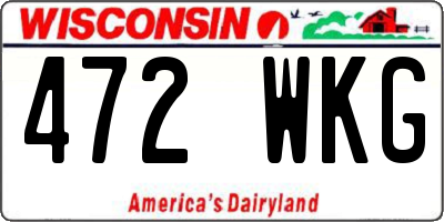 WI license plate 472WKG