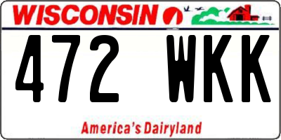 WI license plate 472WKK