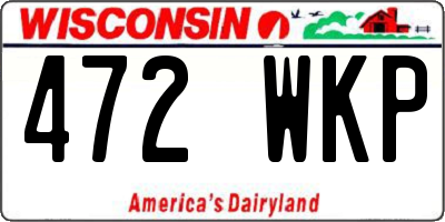 WI license plate 472WKP