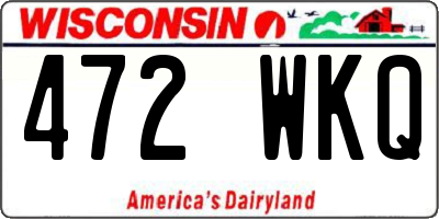 WI license plate 472WKQ