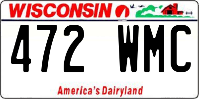 WI license plate 472WMC