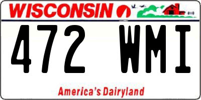 WI license plate 472WMI