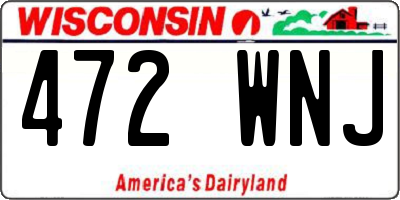 WI license plate 472WNJ