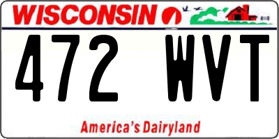 WI license plate 472WVT