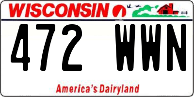 WI license plate 472WWN
