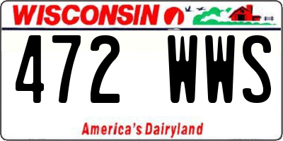 WI license plate 472WWS