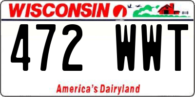 WI license plate 472WWT