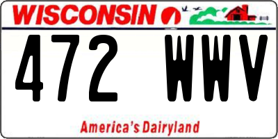 WI license plate 472WWV