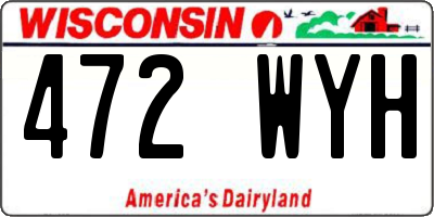 WI license plate 472WYH
