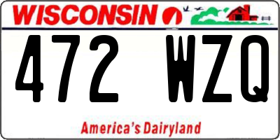 WI license plate 472WZQ