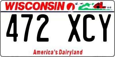 WI license plate 472XCY