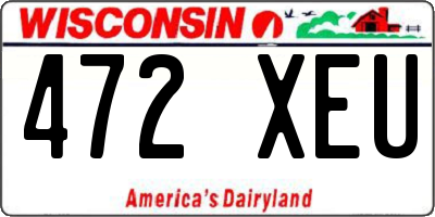 WI license plate 472XEU