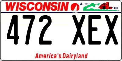 WI license plate 472XEX