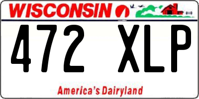 WI license plate 472XLP