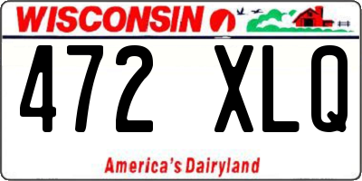 WI license plate 472XLQ