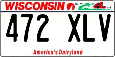 WI license plate 472XLV