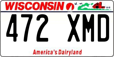 WI license plate 472XMD