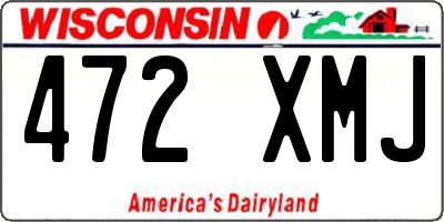 WI license plate 472XMJ
