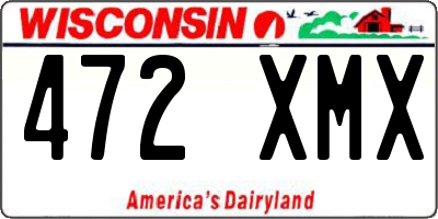 WI license plate 472XMX