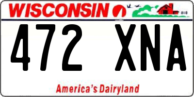 WI license plate 472XNA