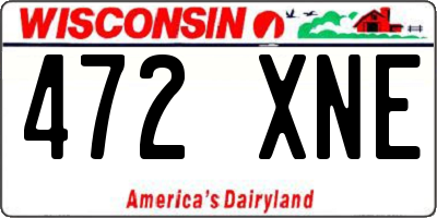 WI license plate 472XNE
