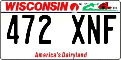 WI license plate 472XNF