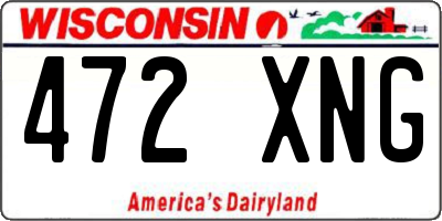 WI license plate 472XNG