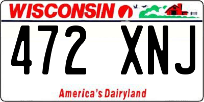 WI license plate 472XNJ